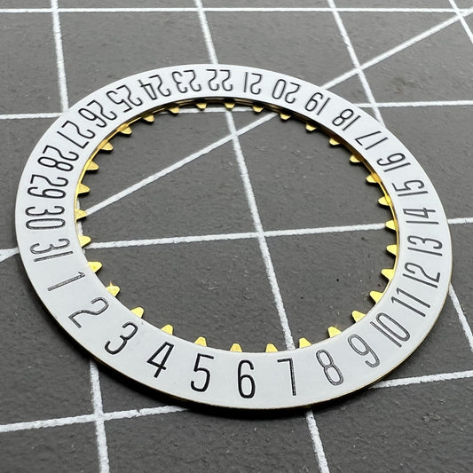 White date disk wheel for ETA 7750 movement watch, original replacement part for precise timekeeping.