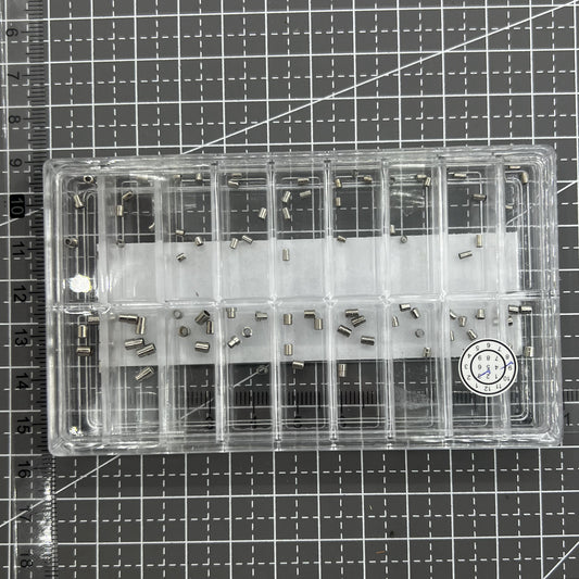 90er Set Uhrenkrone Rohr Messing 18 Größen Formen 1 oder 2 Stufen 628BCT