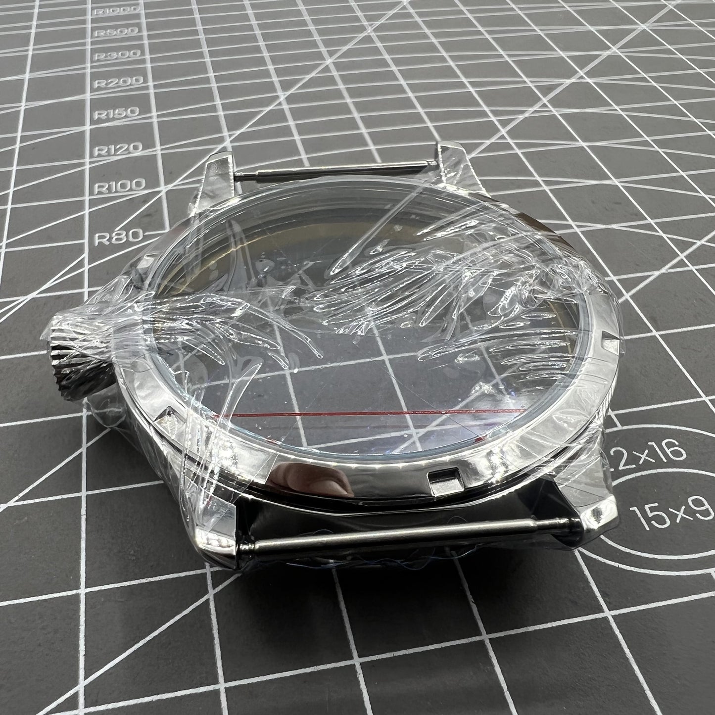 44mm stainless steel watch case for Seagull ST3600 & ETA 6497 movements, durable and stylish accessory.