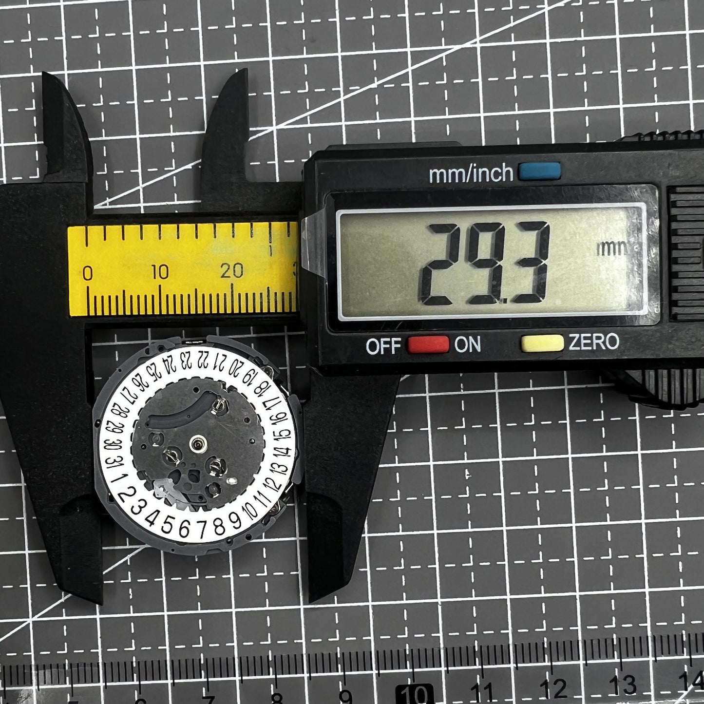 Japan Hattori VK64A quartz watch movement with date at 6 o'clock, precise and reliable timekeeping accessory.