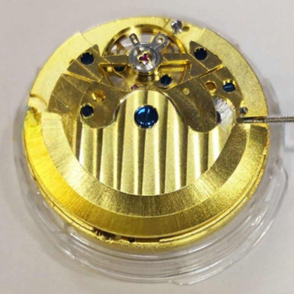 Golden LB06 automatic mechanical watch movement showcasing a visible flywheel, precision-crafted in China by LB06.