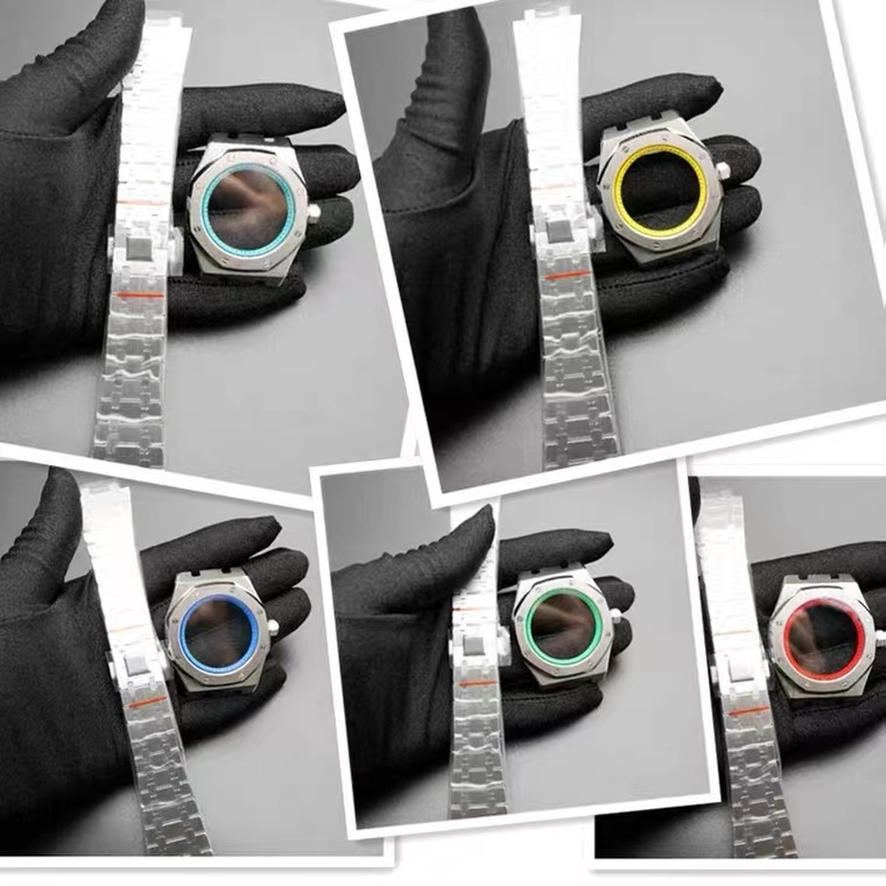 42MM 316L Edelstahl Uhrengehäuse Armband Lünette für NH35/NH36/4R35 Uhrwerk