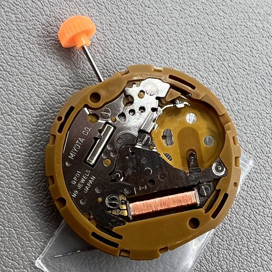 Japan Miyota GP01 quartz watch movement close-up, precise and reliable for watch accessories.