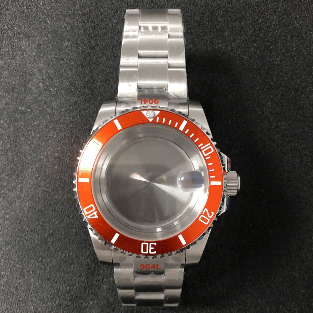 Montre 40 mm, boîtier en verre saphir, bracelet en acier 316L, compatible avec la NH35 japonaise