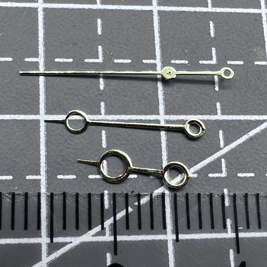 Set of 12.5mm hollow watch hands for NH35/36 NH38 NH72 movements, no lume, modified design.