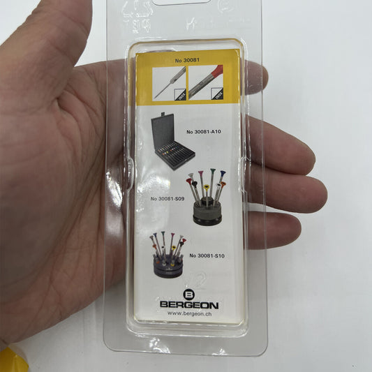 Bergeon 30081-060 ergonomic screwdriver 0.60mm for precision watch repairs and adjustments.