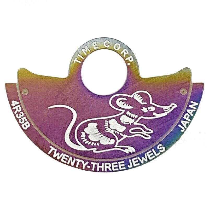 Rat~White Police Chine Zodiac Couleur Chromatique Rotor Overlay pour NH35 NH36 7S26