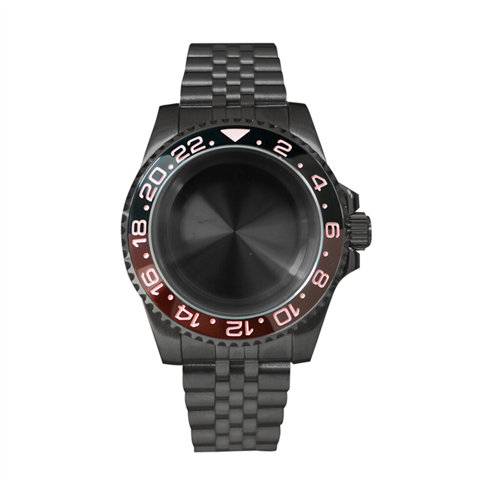 Boîtier de montre en verre saphir 40 mm pour mouvement NH35/NH36, boîtier modifié