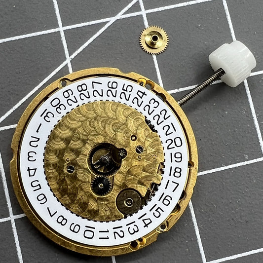 ETA 210.011 Swiss Quartz watch movement with 2 hands and single calendar, genuine precision part