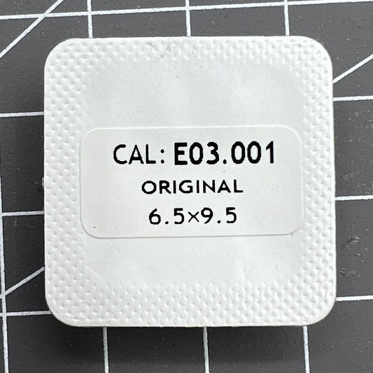 Black watch hands set for E03.001 movement, precise repair part, ideal for watch restoration