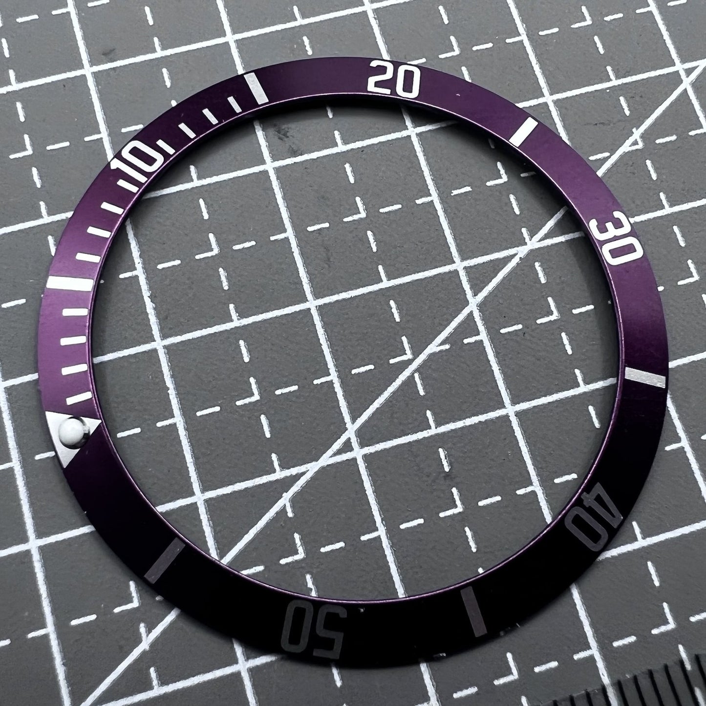 39,5 mm Uhrenlünetteneinsatz aus Aluminium, passend für automatische SUB/GMT-Uhren