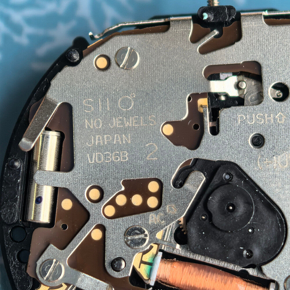 Hattori Epson TMI VD36B quartz watch movement, Japan-made replacement for accurate timekeeping.