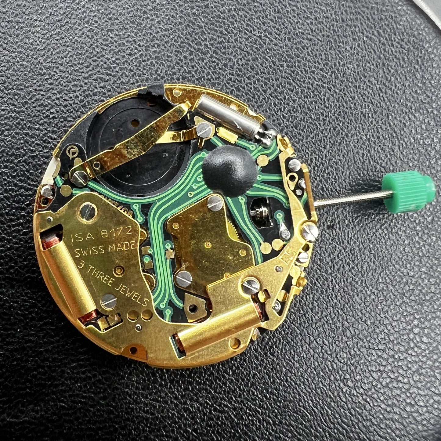 ISA 8172 quartz watch movement by ISA, precise replacement for watch maintenance and repair.