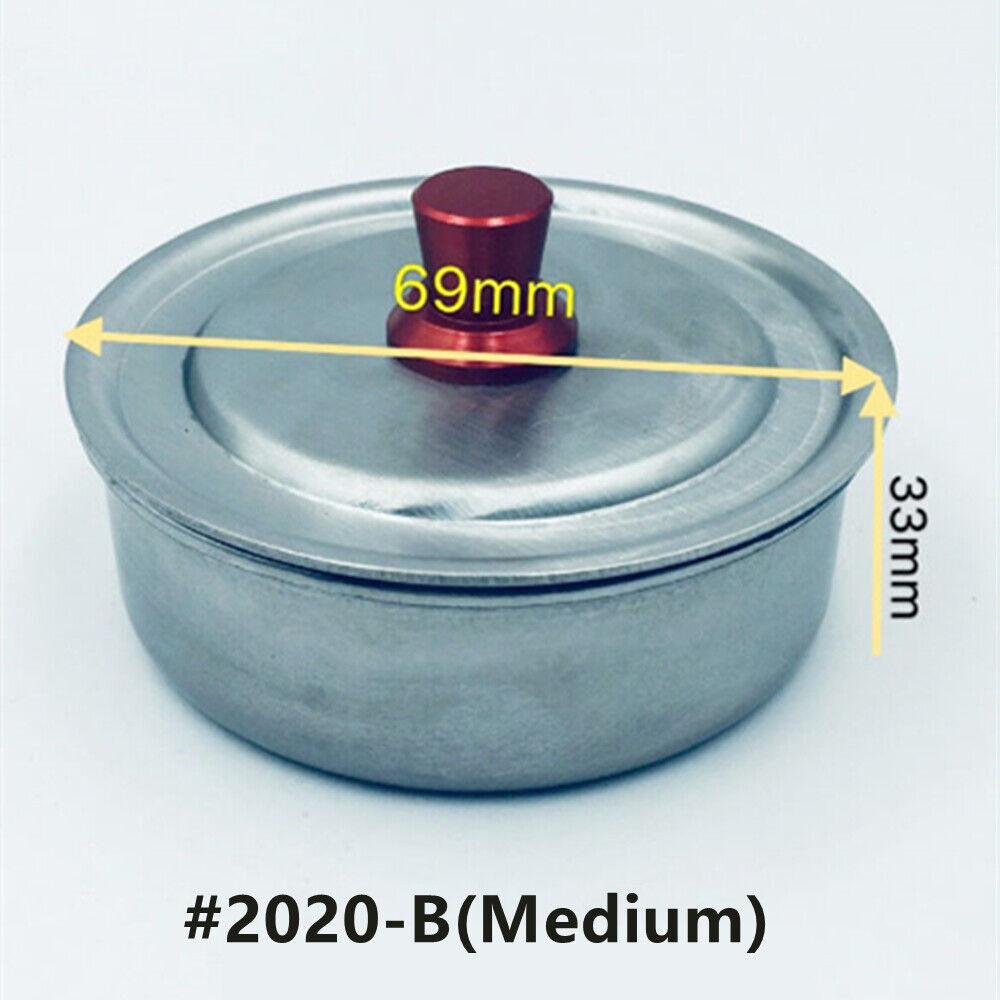 69mm stainless steel watch oil benzine cup by BenzinePro with anti-leak cover for precise watchmaker use