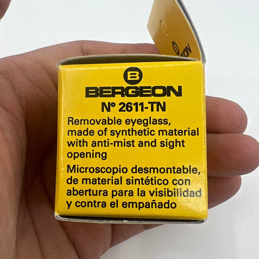 Swiss Made Bergeon 2611-TN-4 loupe with 2.5x magnification, ideal for detailed watch accessory inspection.