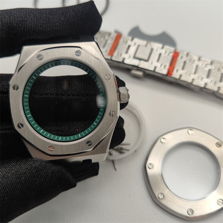 42MM 316L Edelstahl Uhrengehäuse Armband Lünette für NH35/NH36/4R35 Uhrwerk