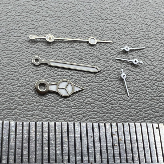 2 Sets Weiss mit Silberrand Grüne Leuchtzeiger für VD53 VD54 VD57 Uhrwerk