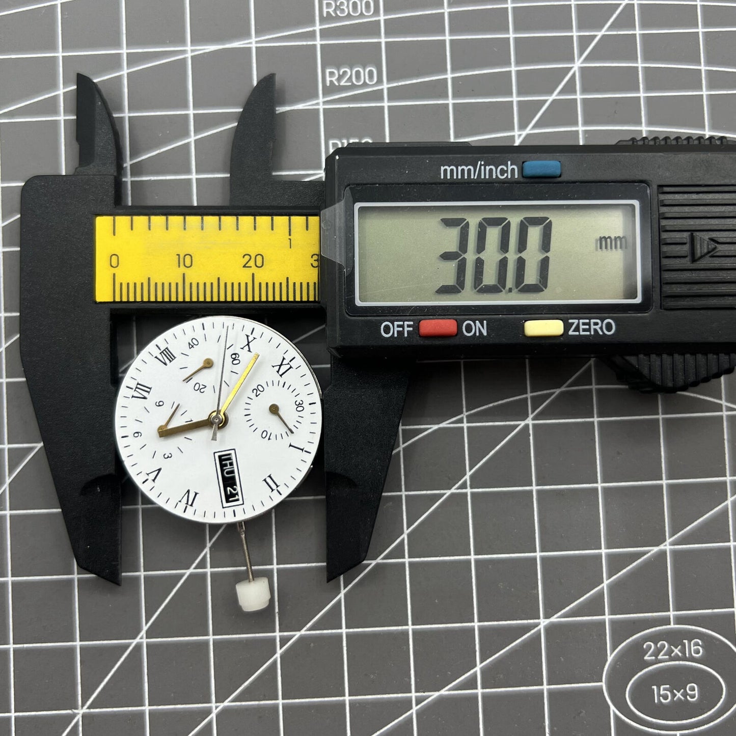 Mouvement mécanique automatique SHANGHAI 7750 Black Day Date Small Second@9
