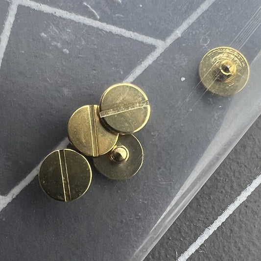 Golden screws for rotor oscillating weight, compatible with Miyota 8200 watch movement, enhancing durability.