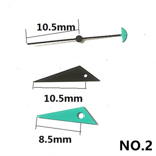 Set of 10.5mm triangle irregular watch hands for Miyota 2035 movement accessories.