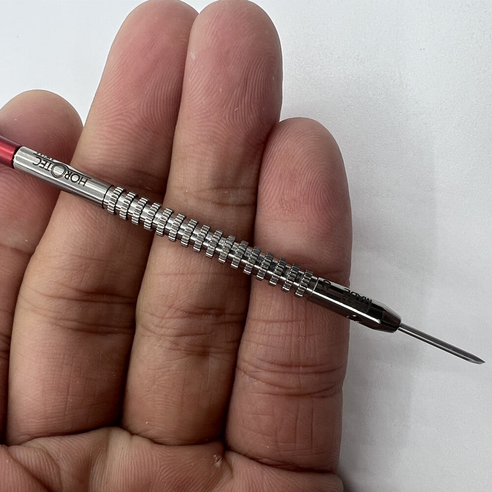 Horotec MSA01.218 precision watchmakers screwdriver 120mm with 1.20mm tip for delicate watch repairs and fine adjustments