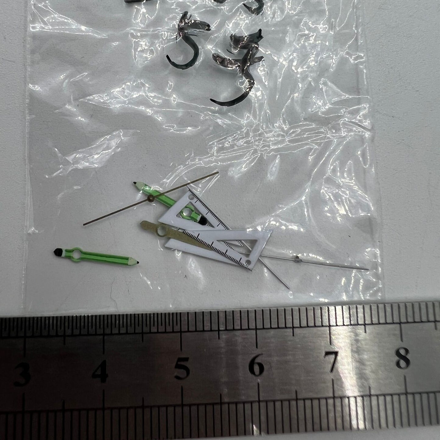 Triangular ruler-style watch hands for Miyota 2035, trendy irregular design