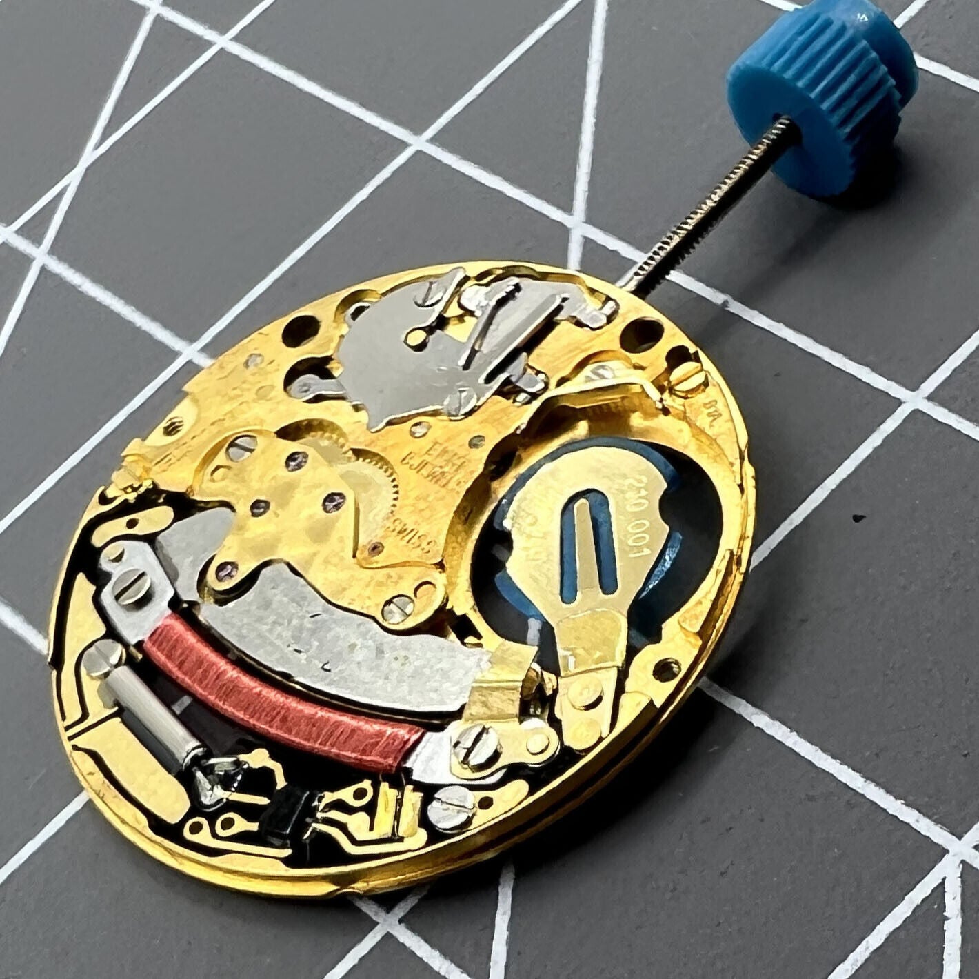 ETA 210.001 Swiss Made quartz watch with 2 hands, precise timekeeping by ETA brand.