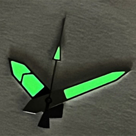 12mm Silver Trim C3 Green luminous diving watch hands for SKX/SBBN NH35A enhancing visibility underwater