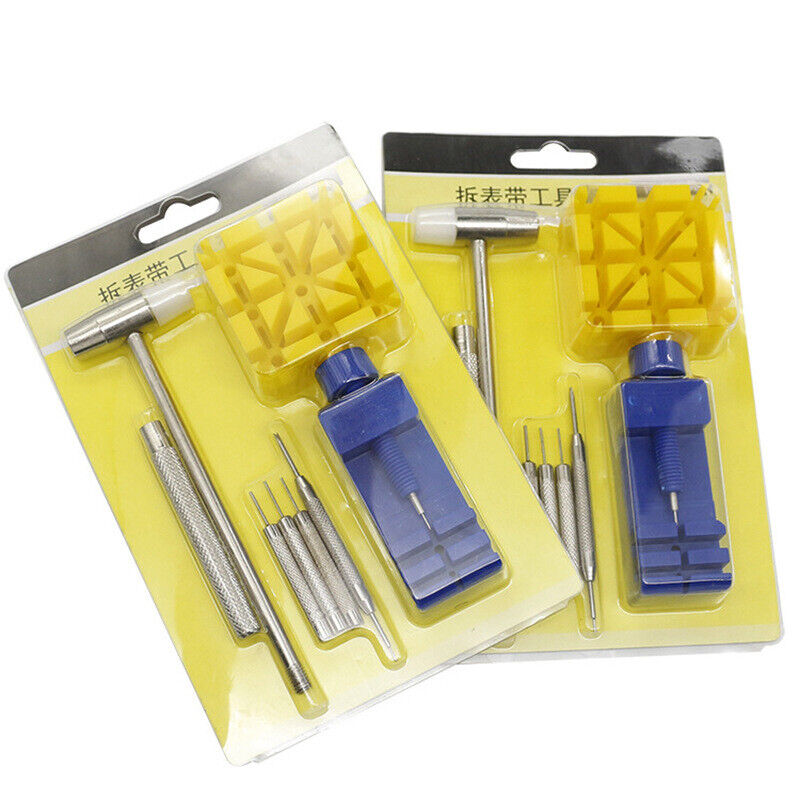 Durable Watch Band Link Remover Repair Tool Kit Set Hammer Watch Strap Holder