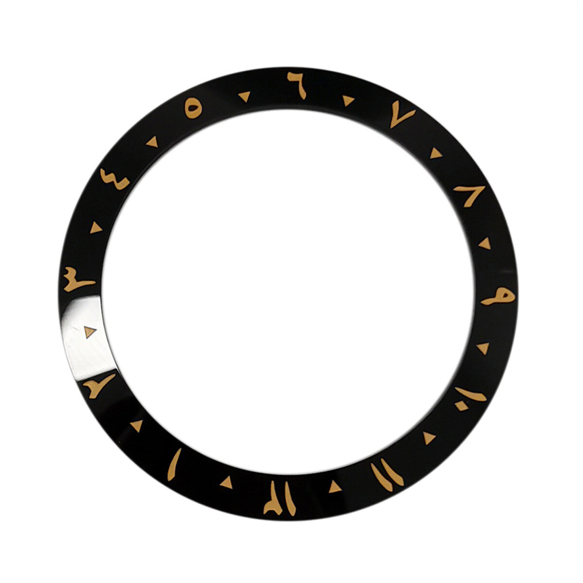 38 mm arabische Ziffern 1–12, geneigte Keramik-Uhrenlünette für 40 mm SUB-Uhrengehäuse