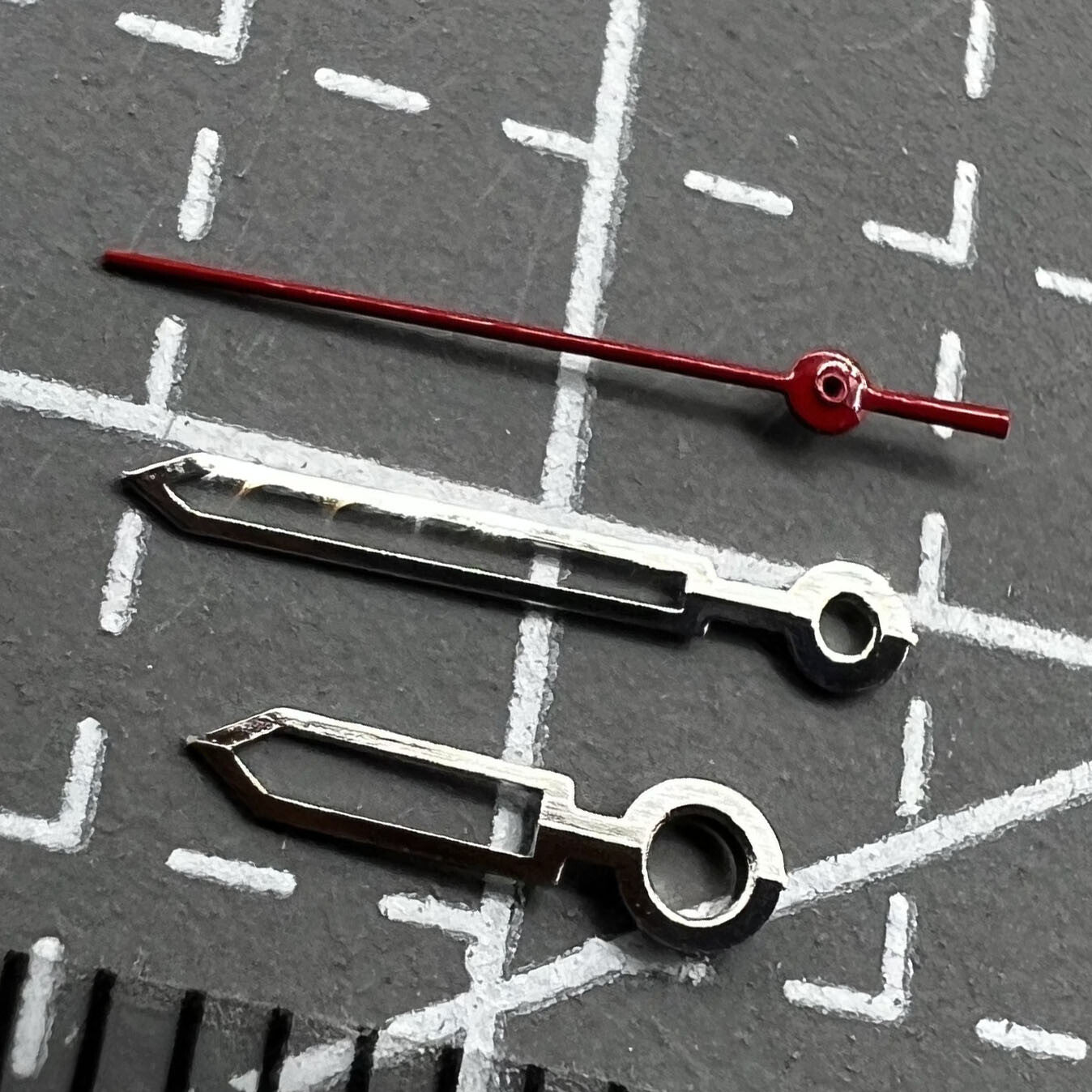 Jeu d'aiguilles de montre argentées pour mouvement Miyota 2035, longueur 12 mm/10 mm/7 mm, n° 1292
