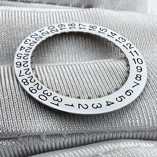 White date wheel disk for Seagull 2824 watch movement with clear date markers.