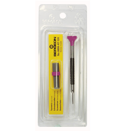 Bergeon 6899-AT-160 ergonomic 1.60mm watch screwdriver with spare blades for precision repairs