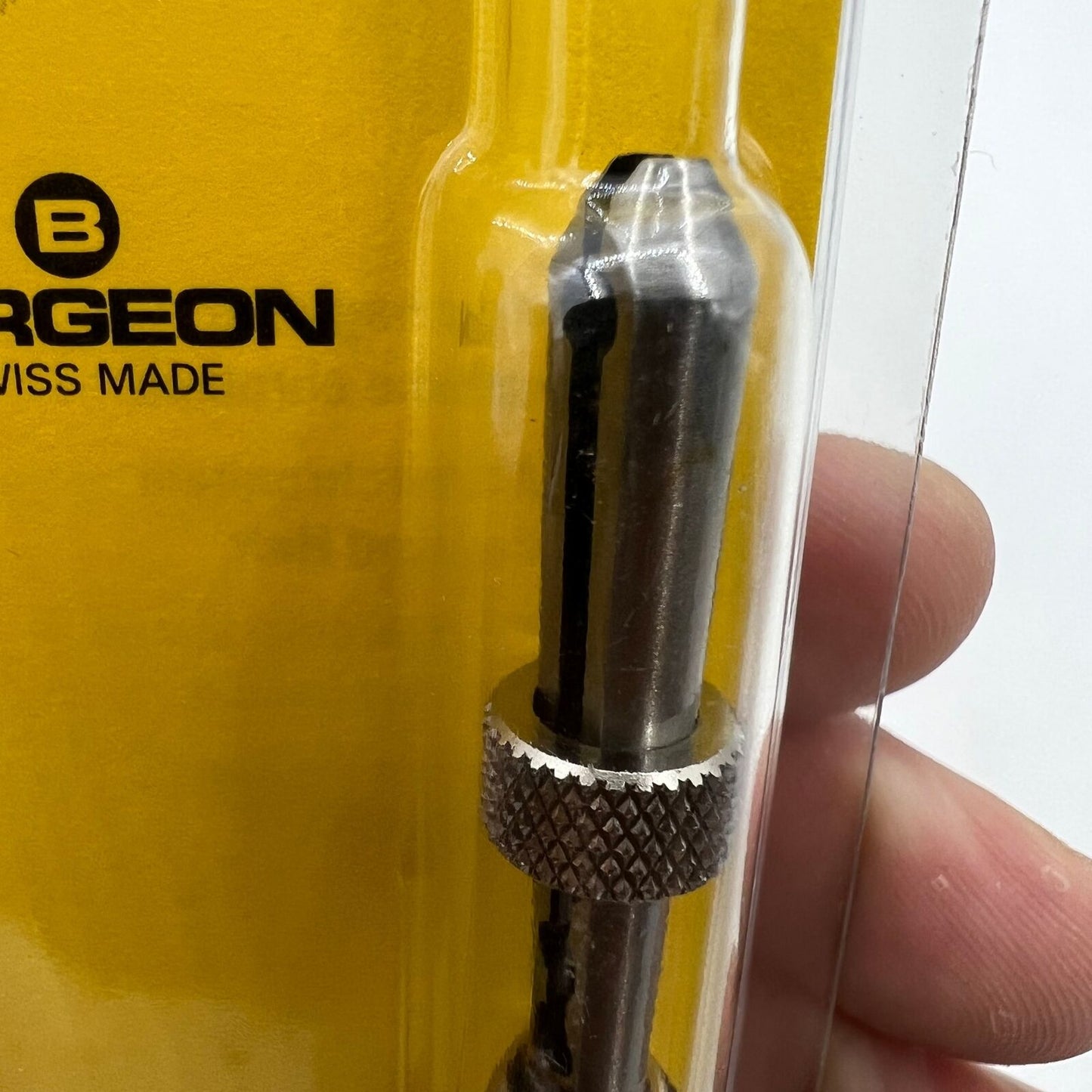 Bergeon 30610 DI 1.50mm barrel arbor holder for precise watch repairs, durable professional tool by Bergeon.