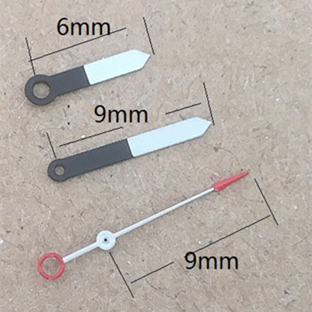 2 Sets/Pack Black White Hands for Miyota 2035 Watch Quartz Movement P1-H4-C111