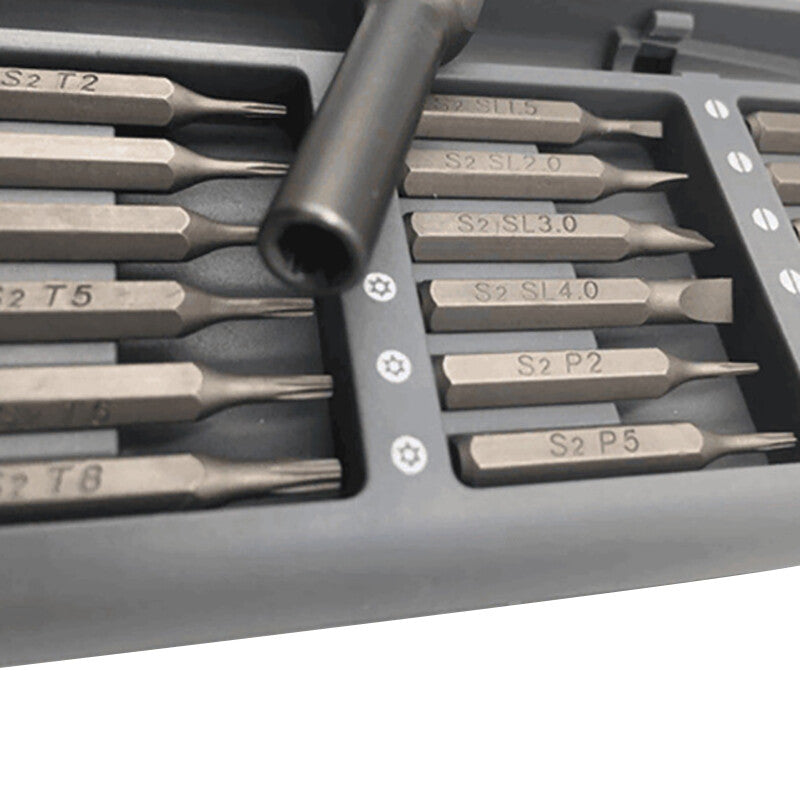 24-in-1 precision multi-tool set with magnetic screwdrivers for watch repairs.