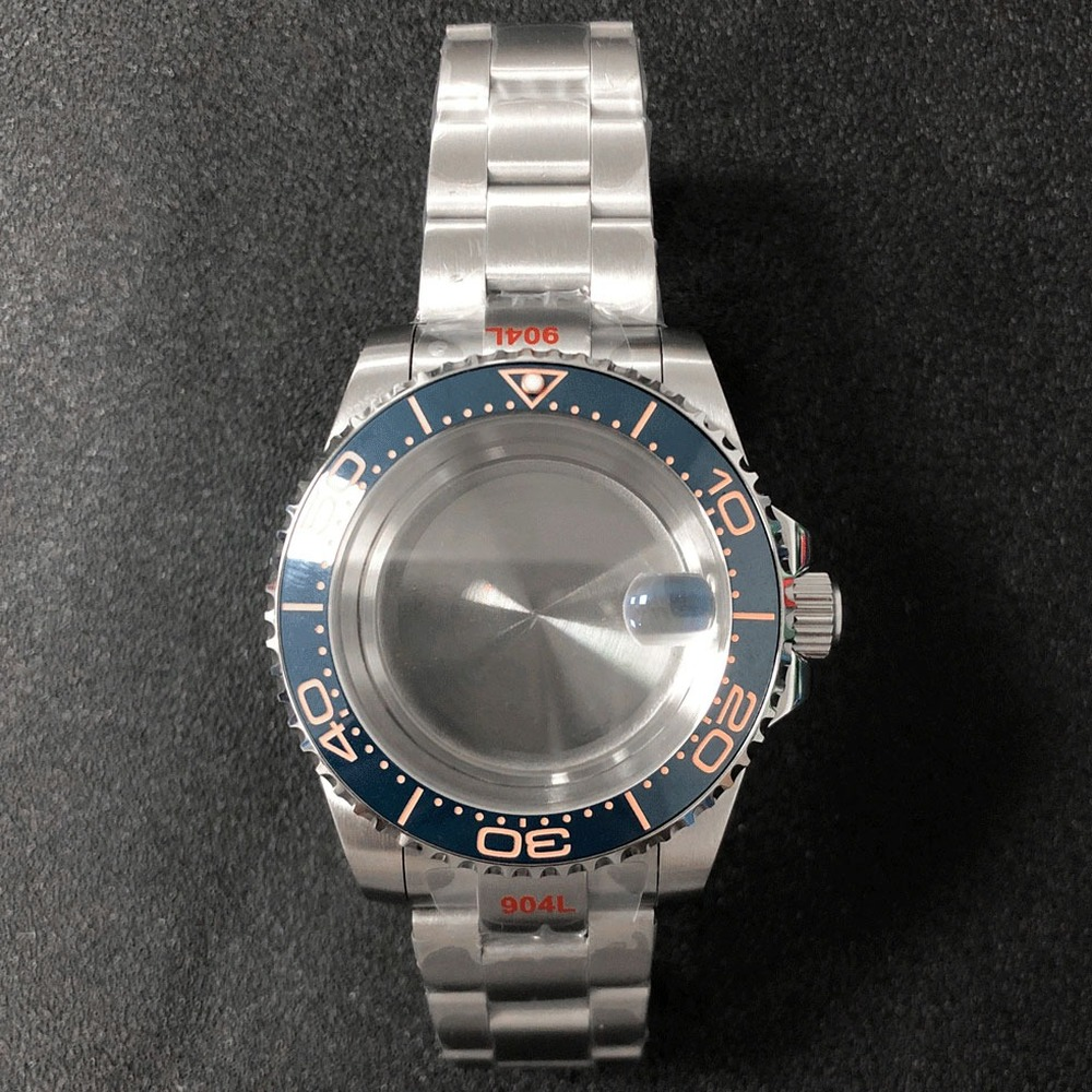 Montre 40 mm, boîtier en verre saphir, bracelet en acier 316L, compatible avec la NH35 japonaise