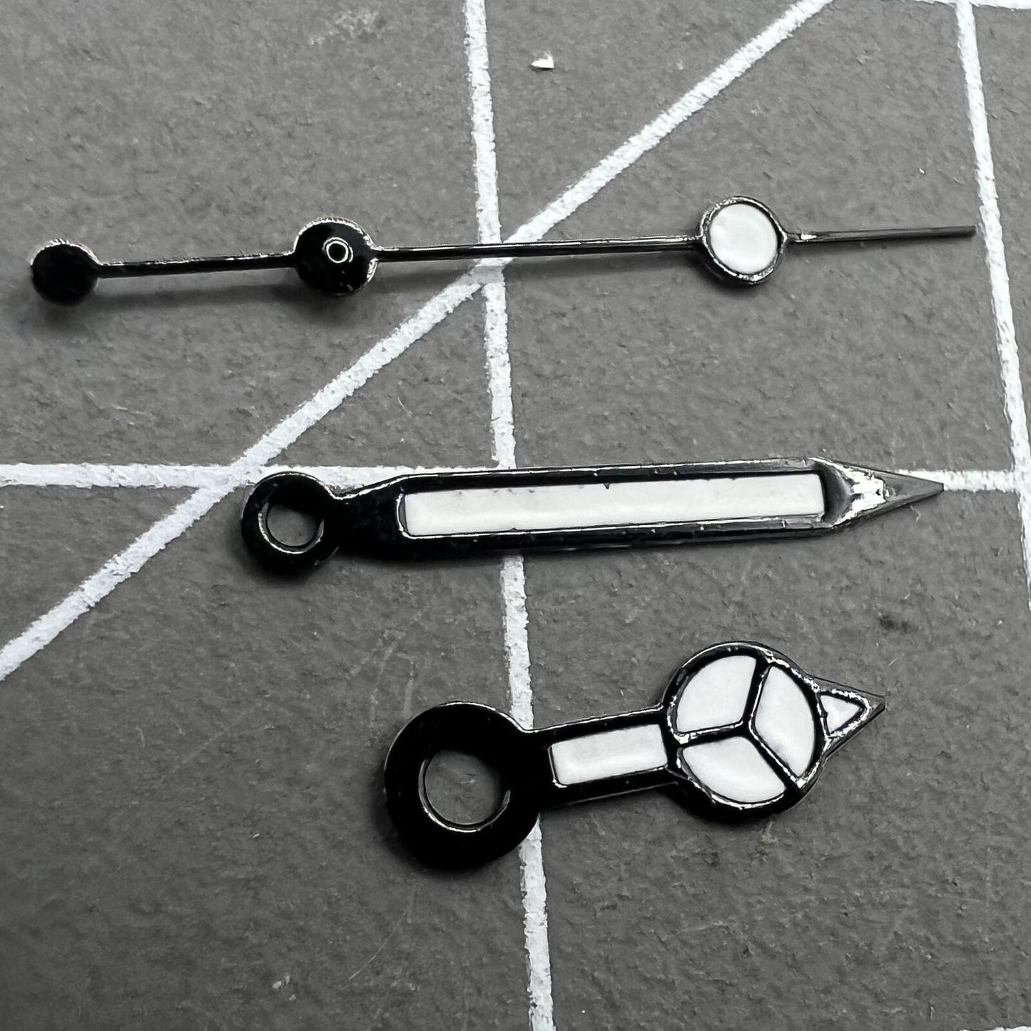 Aiguilles de montre luminescentes noires de 12 mm pour mouvement mécanique automatique Seagull ST6