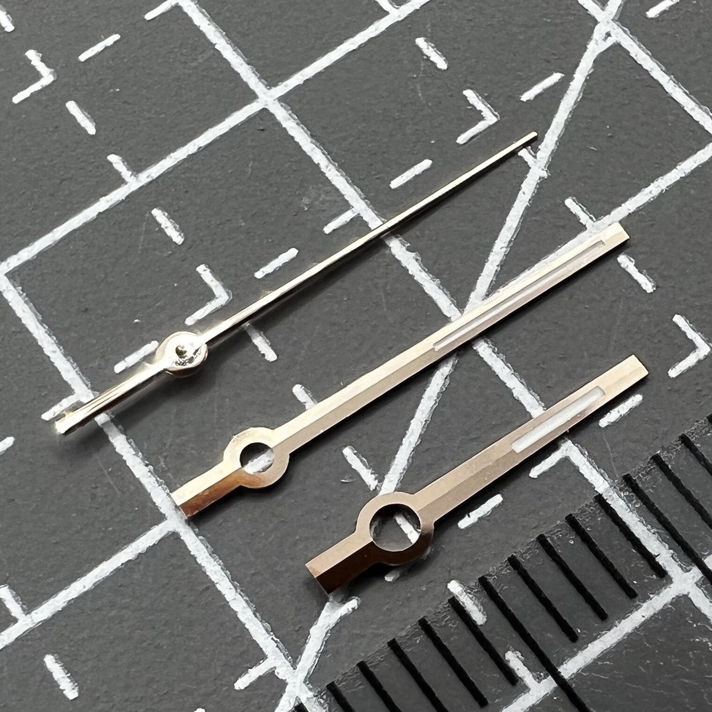 Aiguilles de montre à finition dorée rose et luminescentes vertes pour modèles 116234/126334/126331/116233