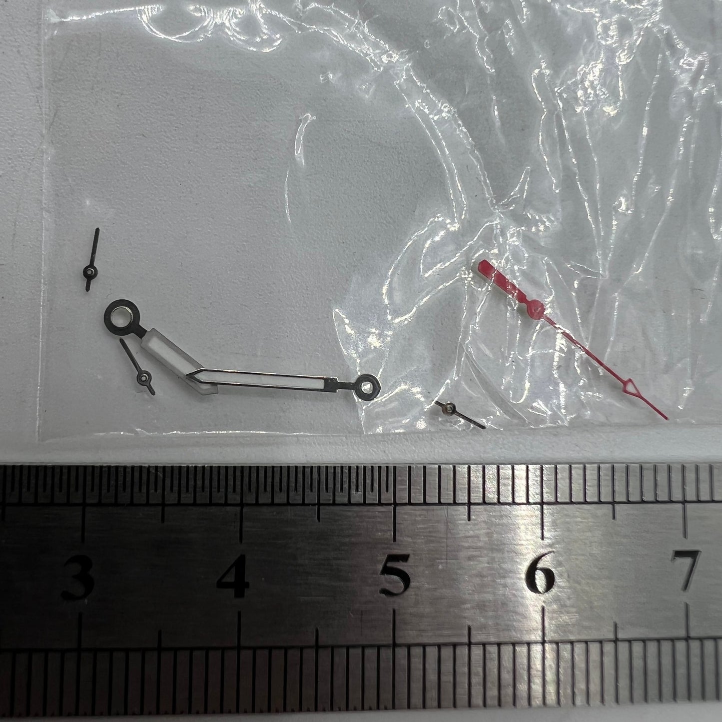 12mm Red Second Hand Silver Trim Watch Hands for Miyota OS10 OS20 OS60 OS80