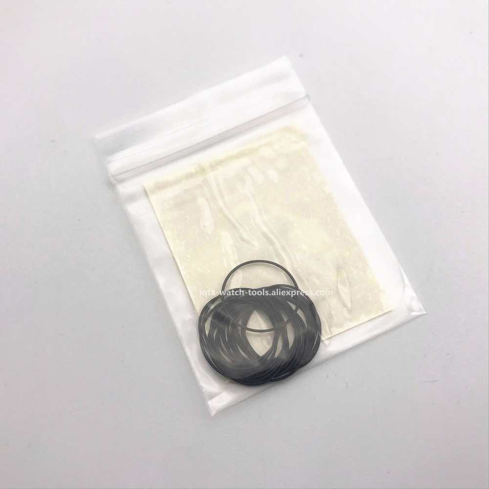 200pcs 0.5/0.6/0.7mm 16mm-34mm Watch O-Ring Waterproof Rubber Seal O-Ring
