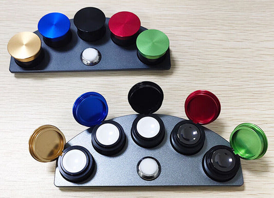 Die-cast alloy oil cups stand with 5 containers for precise watch repair.