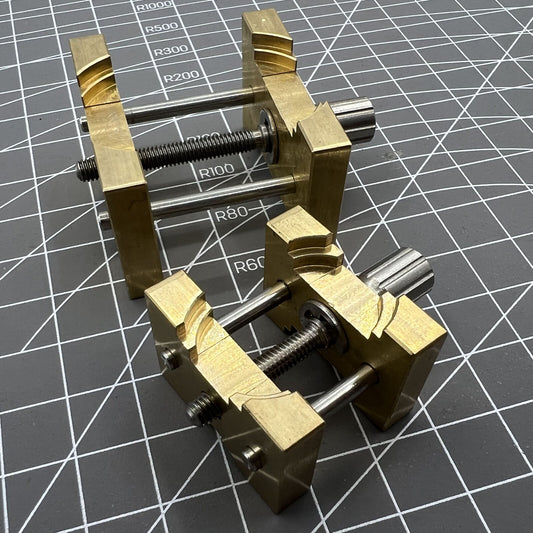 Copper watch movement holder clamp set for vintage watchmaker repairs