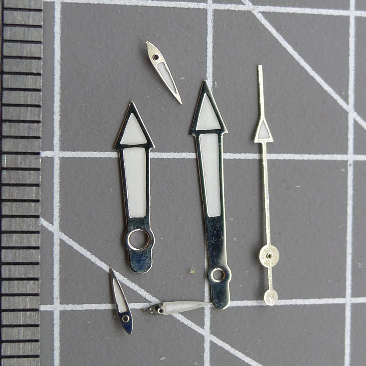 13 mm silberner Rand, grüne Leuchtzeiger für Miyota OS10 OS20 OS22 OS60 OS80
