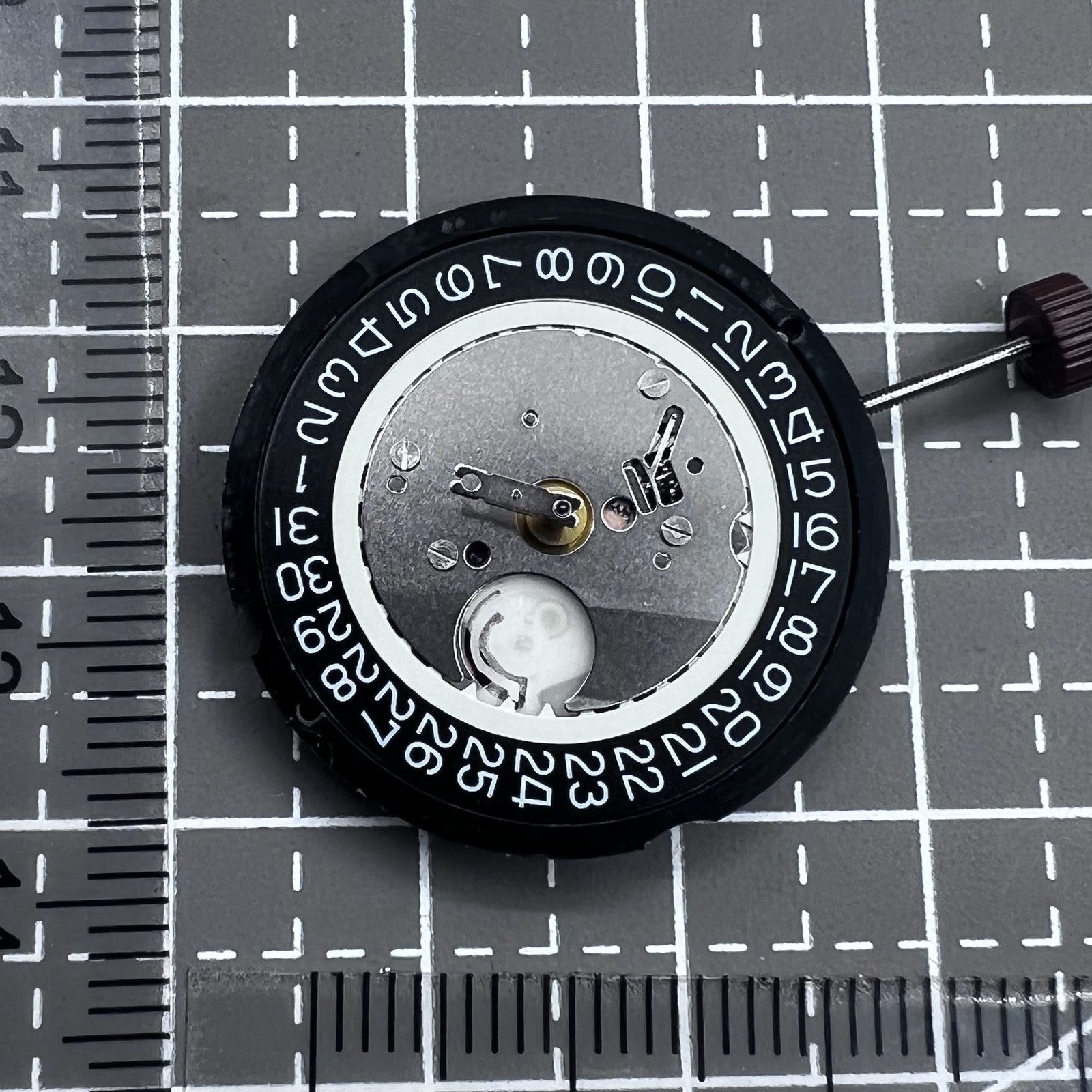 Swiss Ronda 515 quartz movement watch with HCP3 black disk and date display at 3 o?clock.