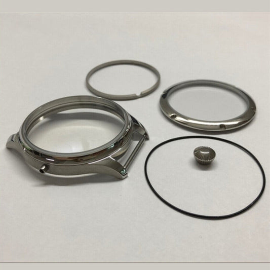 44mm 316L stainless steel watch case with mineral glass for Seagull ST3600 and ETA6497 movements