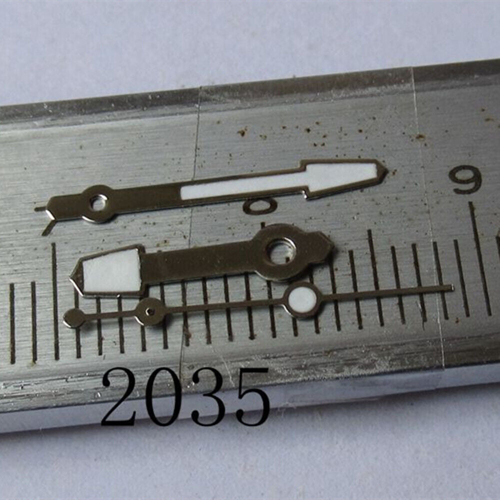 Aiguilles de montre peintes en blanc avec garniture argentée pour Miyota 2035 2115 2105 2305 2315