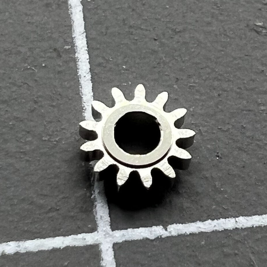 Silver winding pinion for ST3600 ETA6497 watch movement, durable replacement for precise repairs
