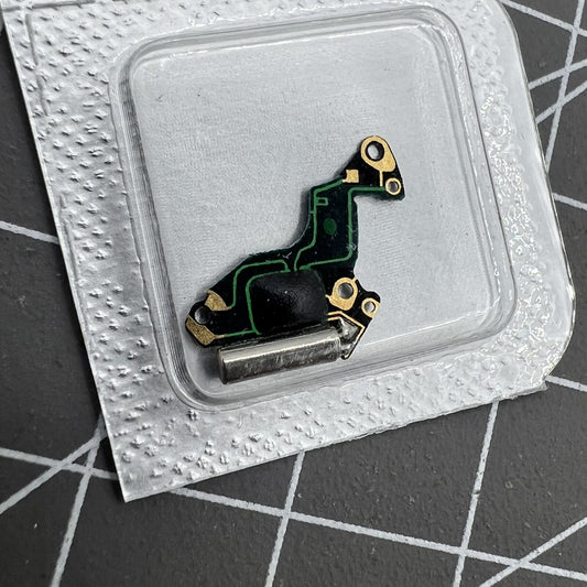 Circuit board for Ronda 762/763 quartz watch movement replacement, precise timing component.
