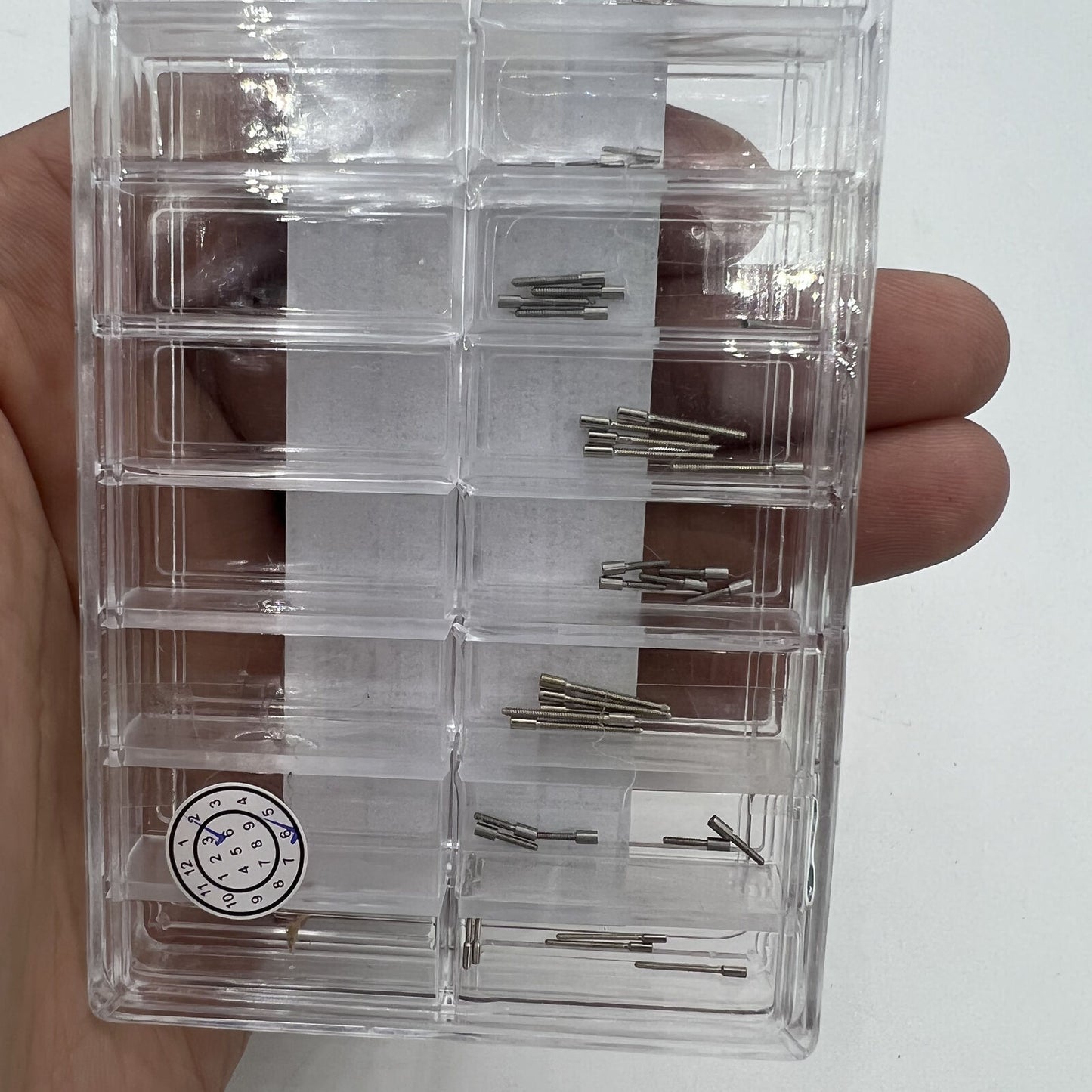 45-piece Swiss ETA watch stem extenders set with 9 sizes for precise movement adjustments.